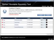 одно из рабочих окон Norton Bootable Recovery Tool