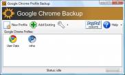 скриншот программы Google Chrome Backup в работе