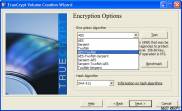 одно из рабочих окон TrueCrypt