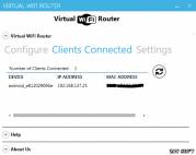 скриншот программы Virtual WiFi Router в работе