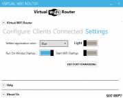 изображение рабочей области Virtual WiFi Router