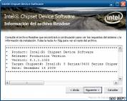 одно из рабочих окон Intel Chipset Device Software