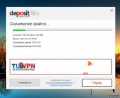 одно из рабочих окон DepositFiles Downloader