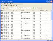одно из рабочих окон Free IP scanner